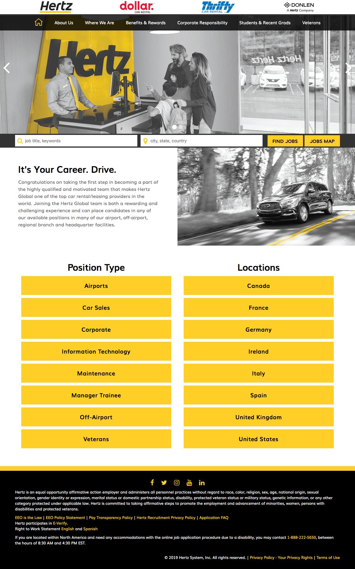 Hertz Career page Find SaaS sites inspiration