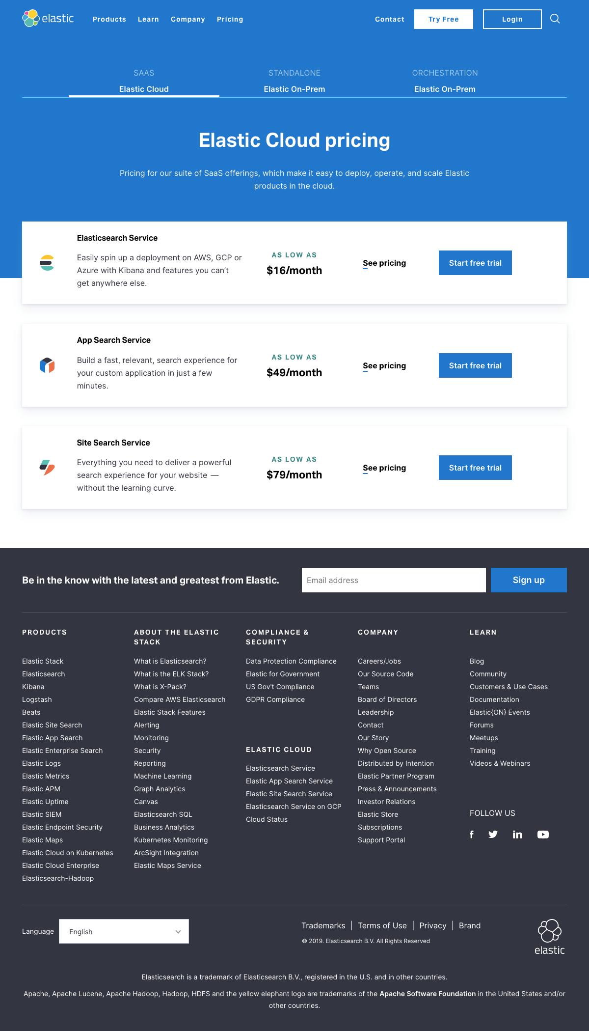 Elastic Platinum Pricing