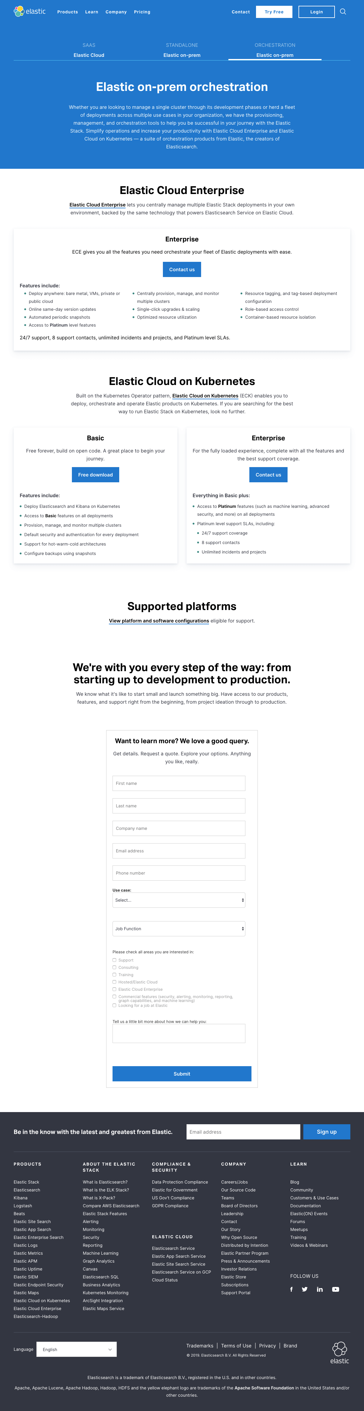 Elastic Platinum Pricing