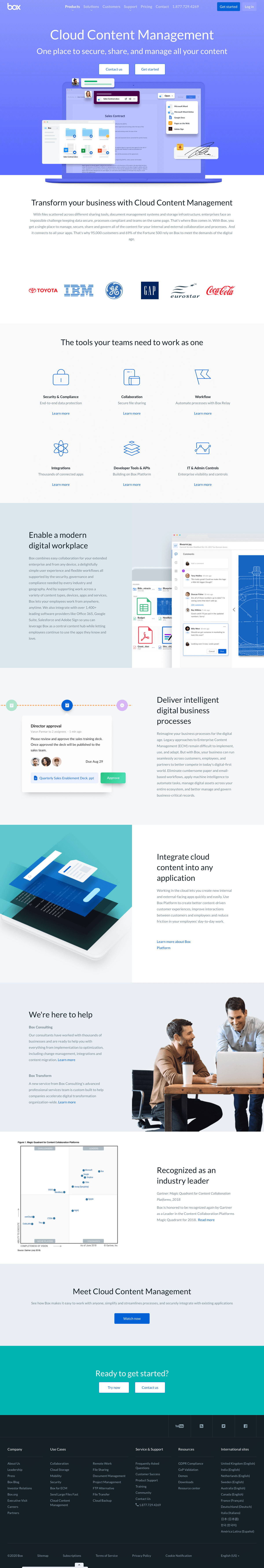 Box – Features page 1 - Find SaaS Websites inspiration