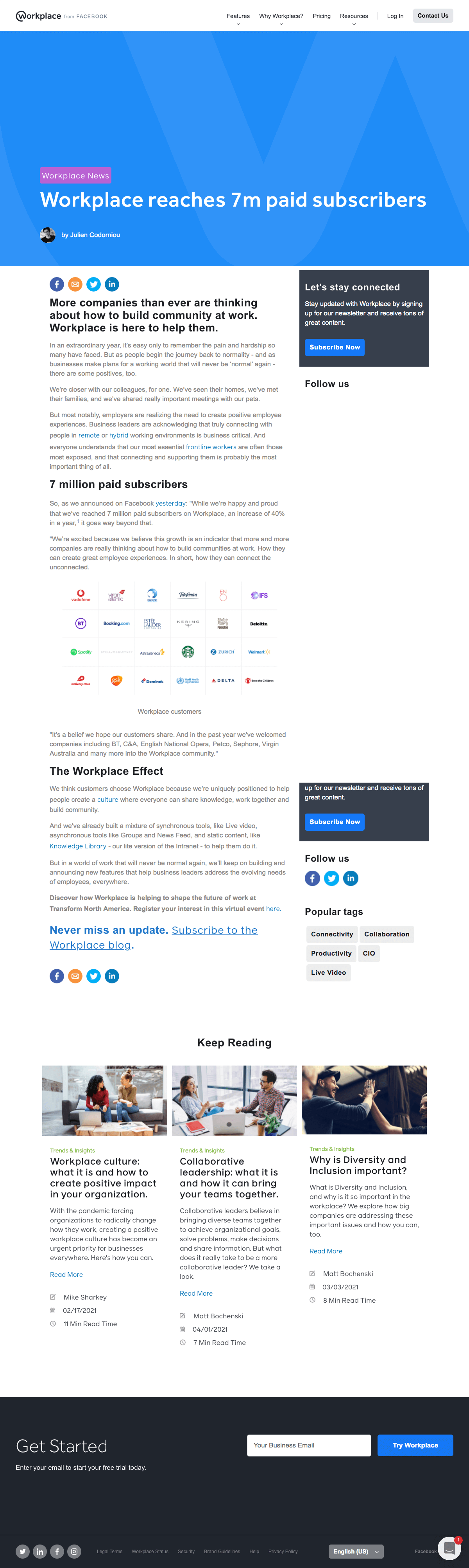 Workplace Blog Article Find SaaS sites inspiration
